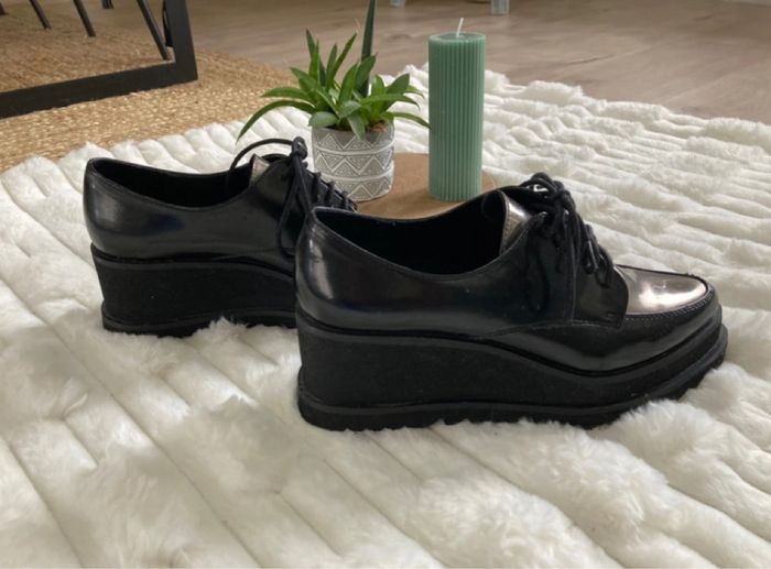 Derbys noires et grises vernes T37 - photo numéro 2
