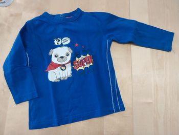 Pull fin bébé garçon 18 mois bleu chien