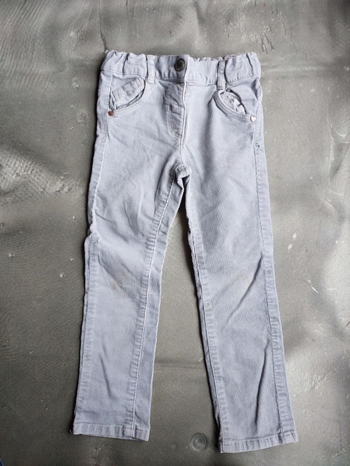 Pantalon velours gris 4 ans Kiabi