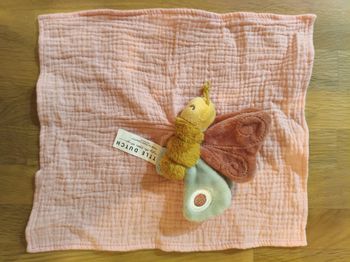 Doudou Plat Lange Activités Papillon Rose - Flowers & Butterflies Little Dutch