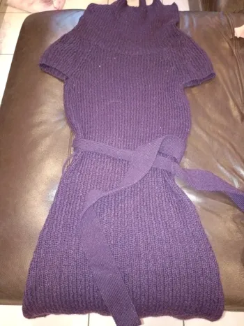 Robe chaude sagie 36 col roulé laine