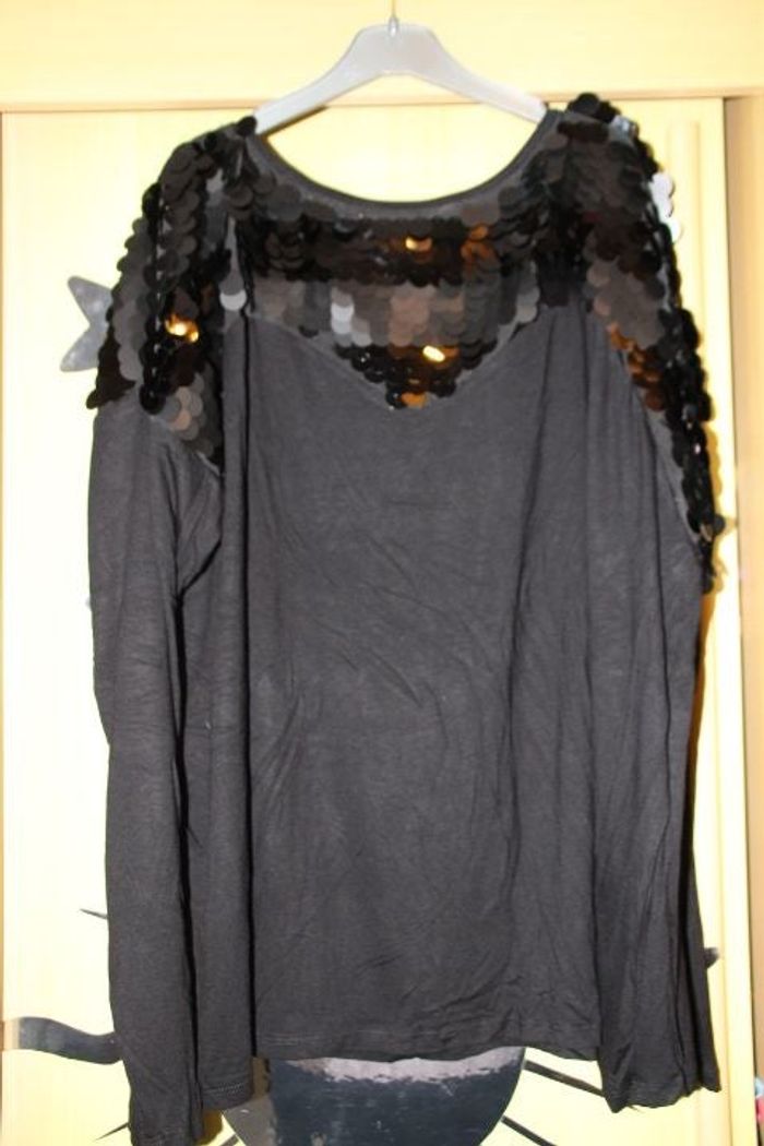 Top sequin Noir