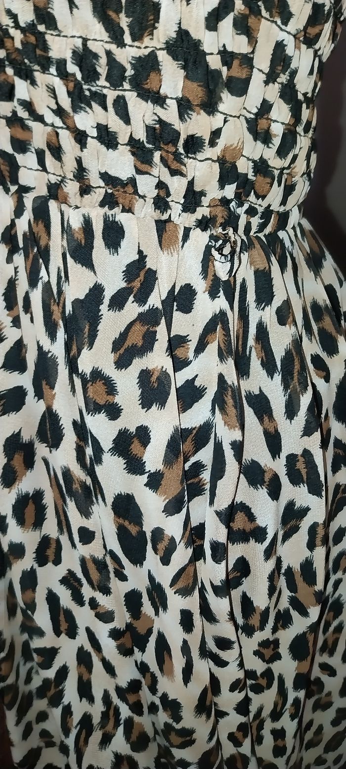 Robe bustier smocké léopard by Morgan taille M Très bon état - photo numéro 5