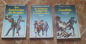Lot de 3 Livres / Molière / Voltaire / Théâtre.
