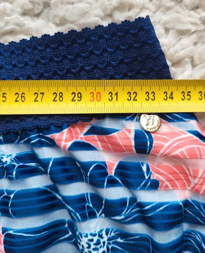 Jupe fleurie corail et bleu marine Jus d'Orange Taille 2 - photo numéro 9