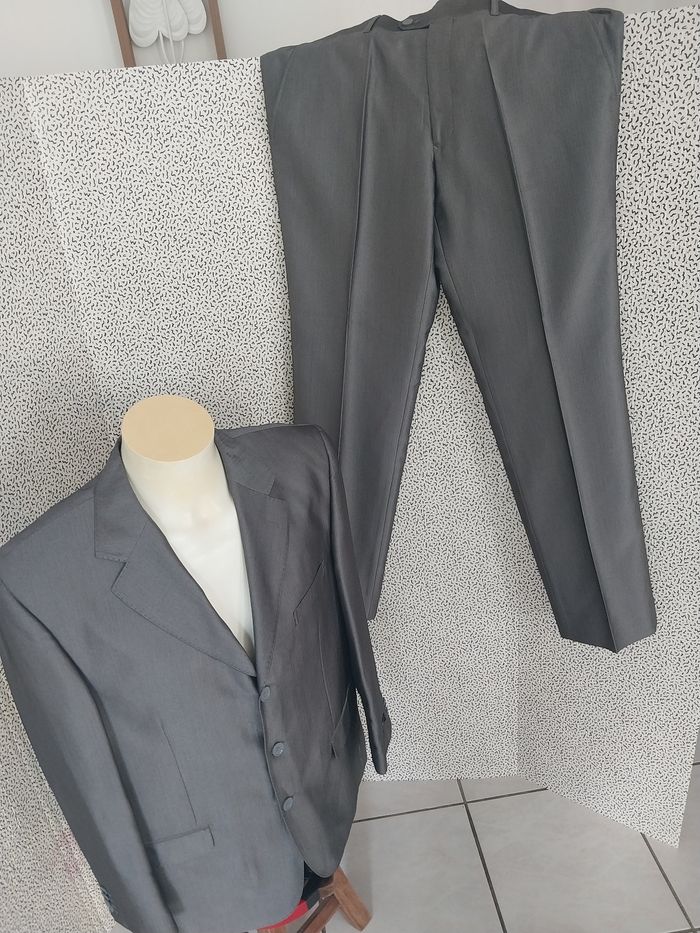 Costume homme Bryan H XL – Gris foncé – Porté 1 fois