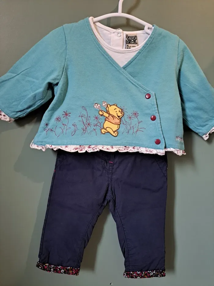 Ensembe 3 pièces - Disney baby - 6mois - photo numéro 2