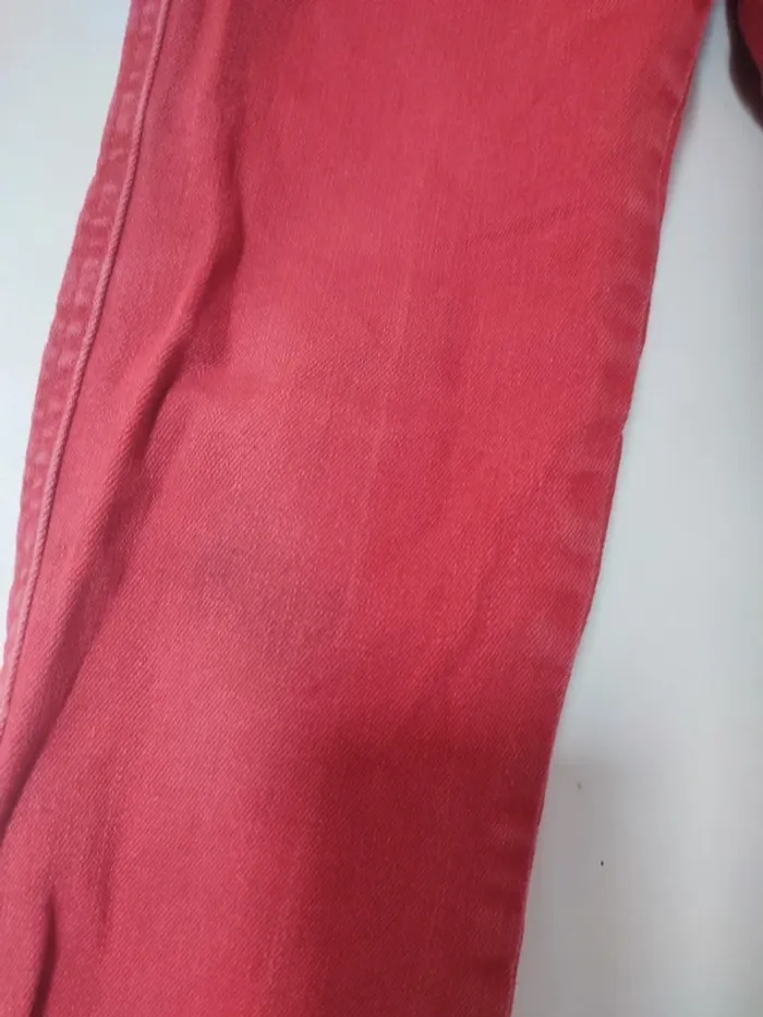 Cyrillus jeans rouge bordeaux taille 10 ans - photo numéro 3