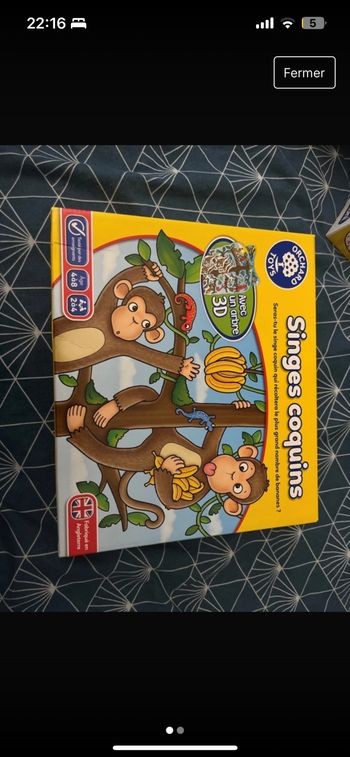 Jeu de société singe coquin