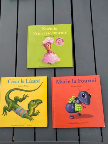 Livre césar le lézard ,Marie la fourmi, Noémie princesse fourmi