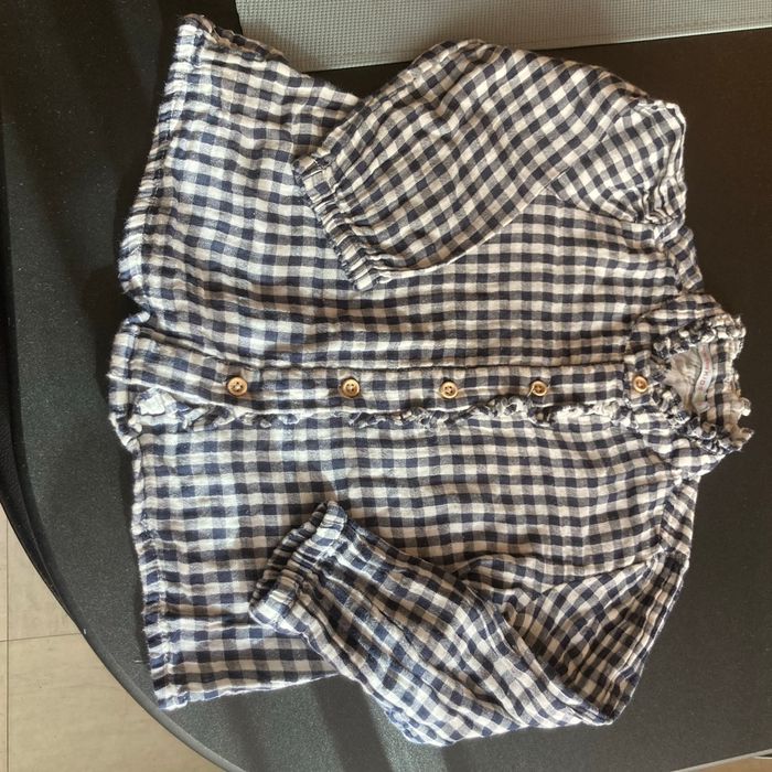 Chemise bleue et blanche