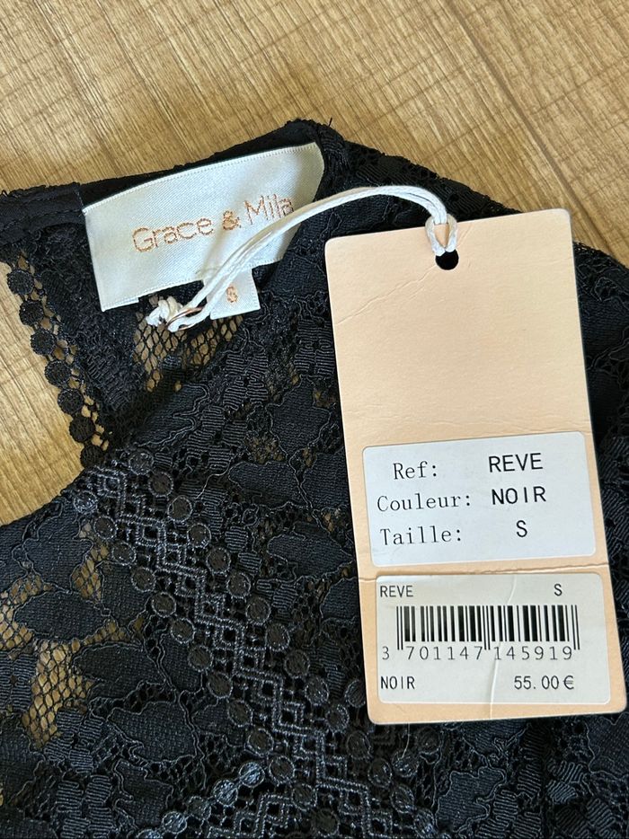 Robe noire neuve avec dentelle Grace&Mila taille S (valeur 55€) - photo numéro 9