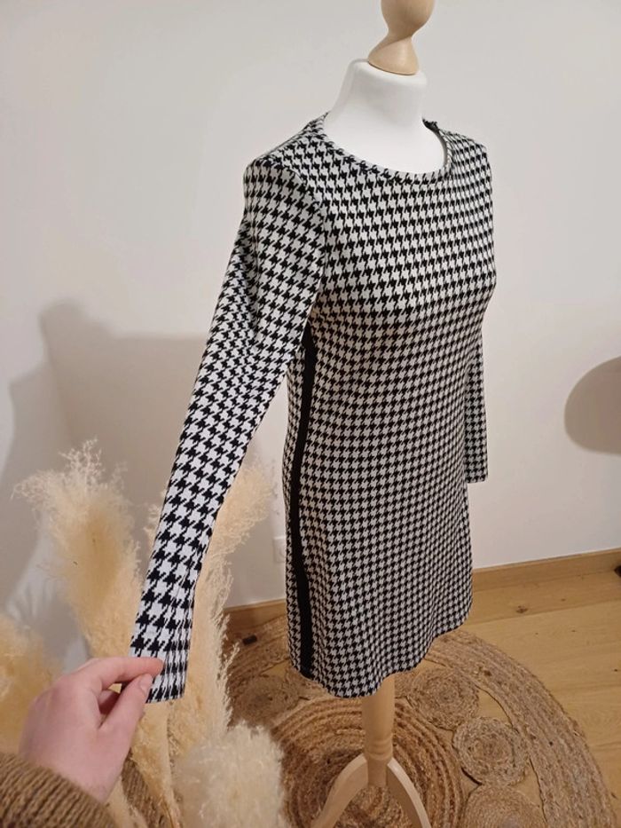 Robe chaude à imprimé Pied de poule Up2Fashion taille S 36 - photo numéro 5