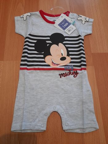 Combishort mickey gris