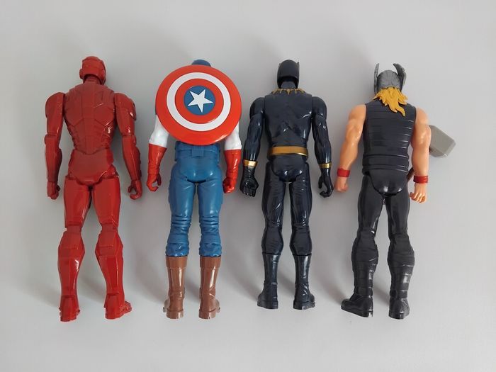 Avengers Titan Hero Lot 7 Figurines 30 cm Complet – Marvel super-héros Iron Man Black Widow Thor Loki Captain America Spider-Man Black Panther ⚡️ - photo numéro 5