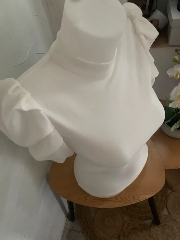 Blouse blanche SHEIN taille XS manches bouffantes - photo numéro 3