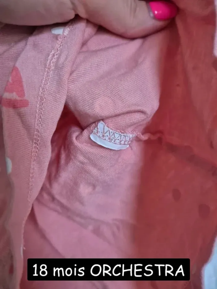 T-shirt blouse Orchestra 18 mois 81 cm rose manches longues - photo numéro 4