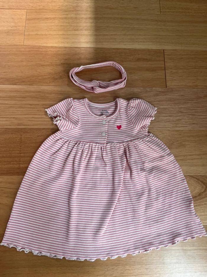 Robe confortable bébé fille cadet Rousselle+bandeau - photo numéro 2
