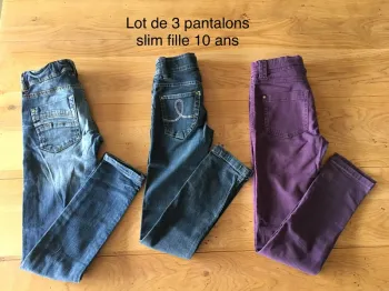 Lot de 3 pantalons slim fille 10 ans