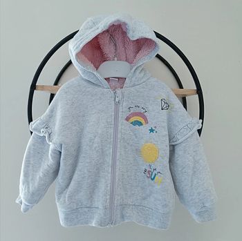 18 mois veste zippée a capuche intérieur polaire