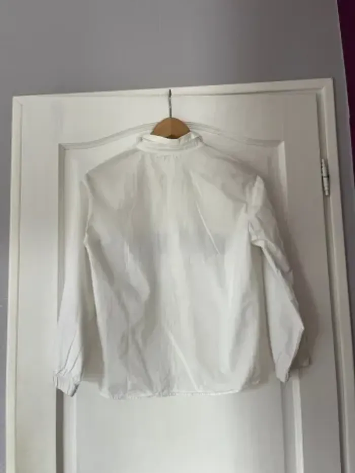 Chemise blanche fille – Zara Girls – 9 ans – Broderie noire - photo numéro 4