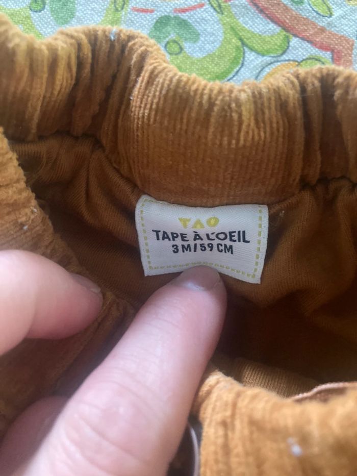 Ensemble pantalon velours et polo manches longues Tape à l’œil 3 mois - photo numéro 4
