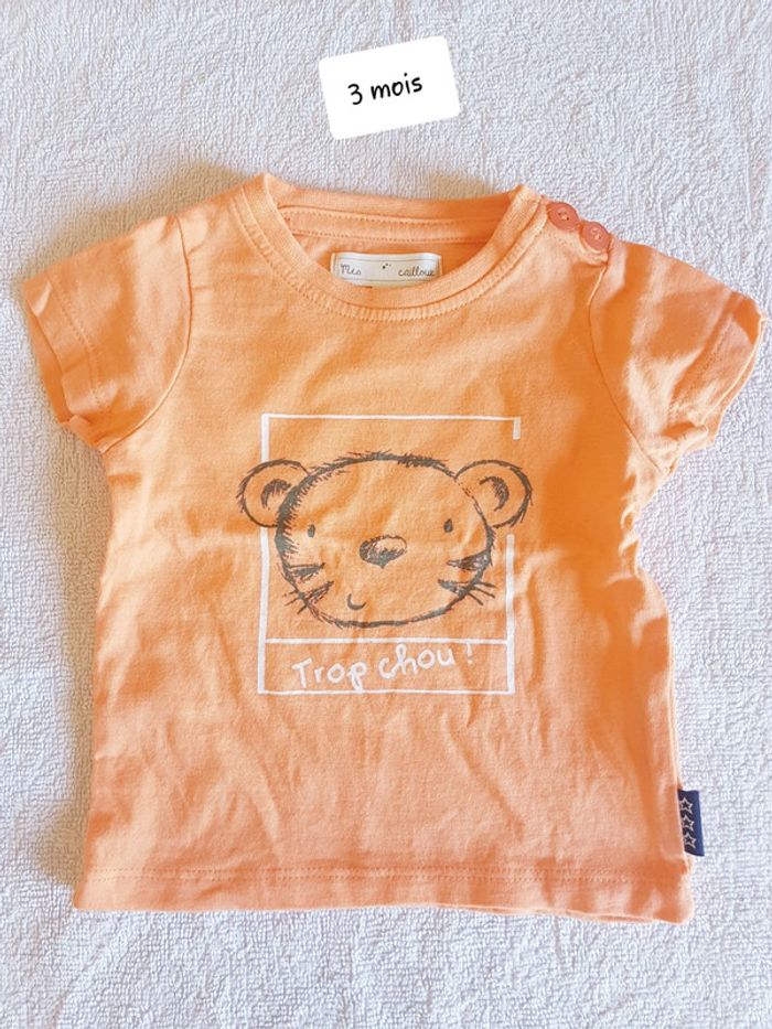 T-shirt mes petits cailloux 3 mois