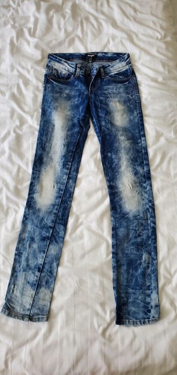 Jean skinny bleu délavée