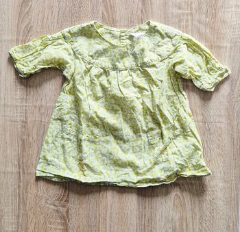 Tunique fleurie Kid kanai – Vert anis et blanc – 2 ans (86 cm)