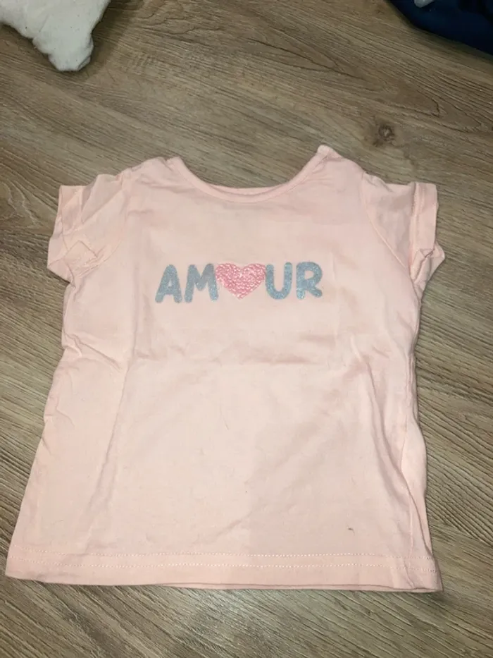 Lot 3 tee shirt 12 mois AMOUR - photo numéro 3