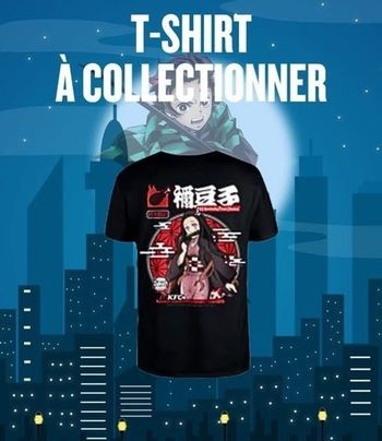Neuf et Scellé très rare T-shirt taille S/M Nezuko Demon Slayer x KFC – Édition Limitée