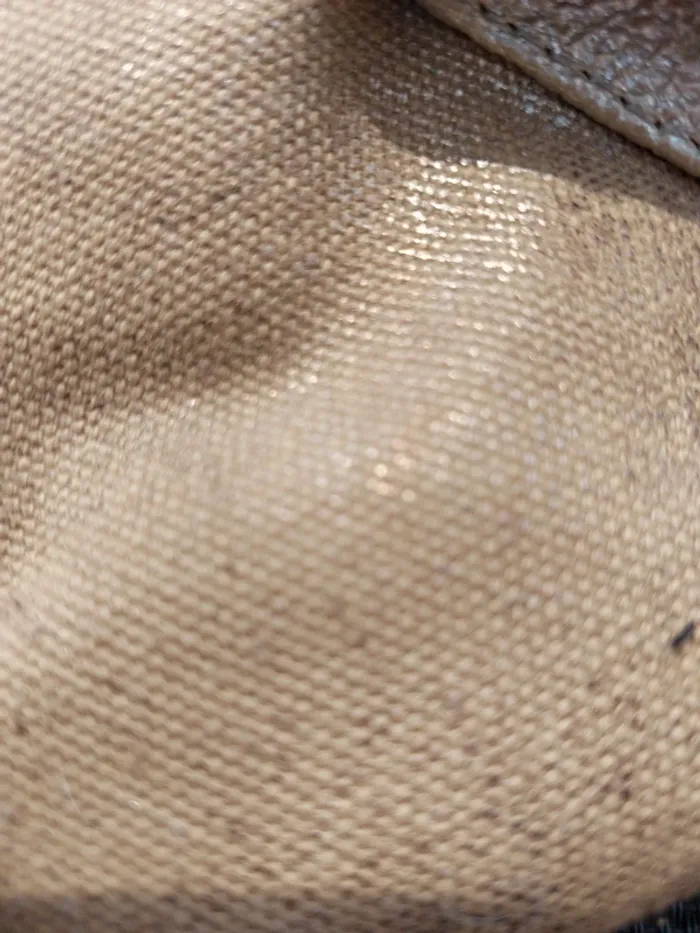 Sac Mandoline en toile, moutarde, légèrement pailleté - photo numéro 7
