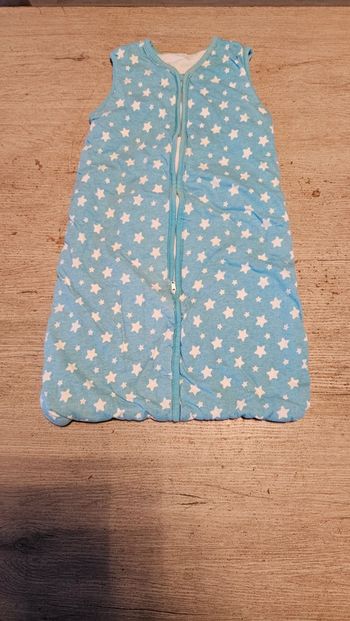 Chancelière / gigotteuse / turbulette de 70 cm, turquoise avec étoiles blanches, Zeeman