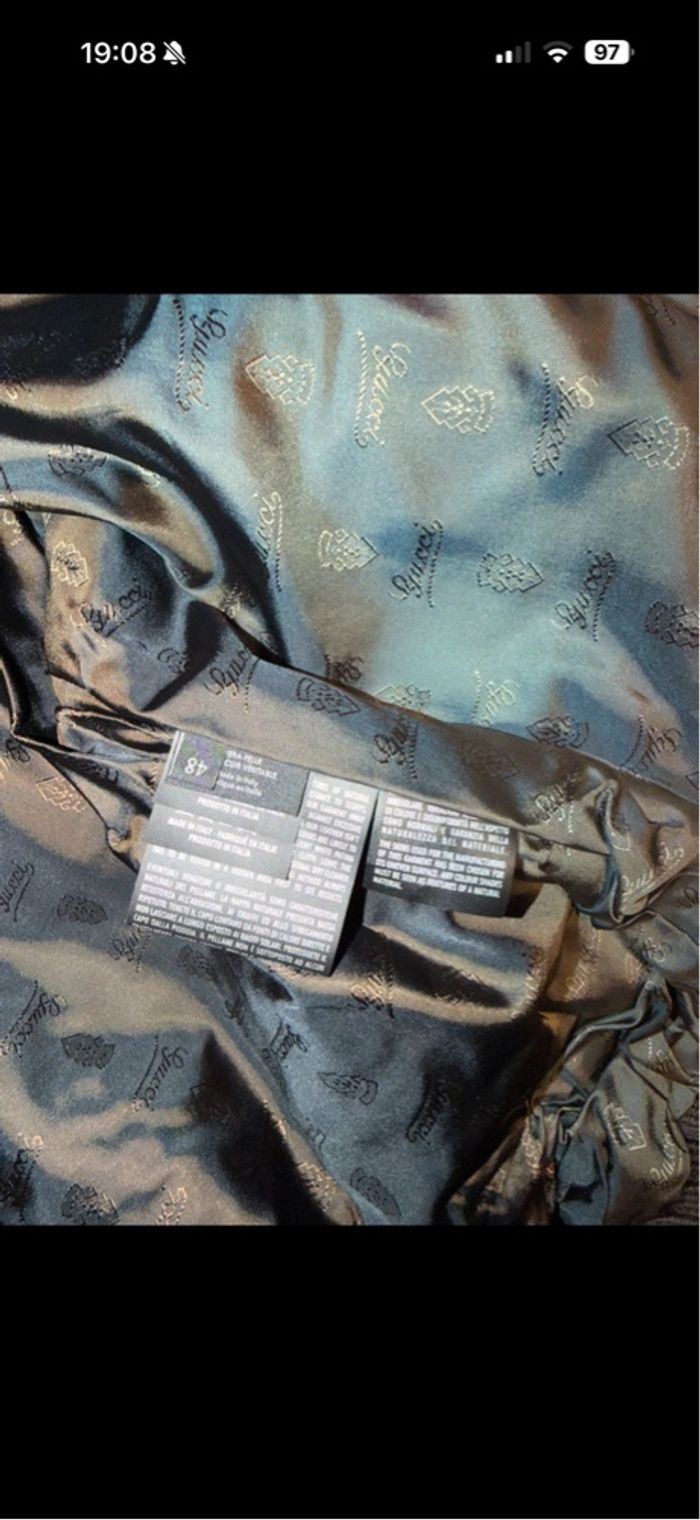 Gucci Leather Aviator Bomber Jacket – Made in Italy – Taille 48 - photo numéro 4