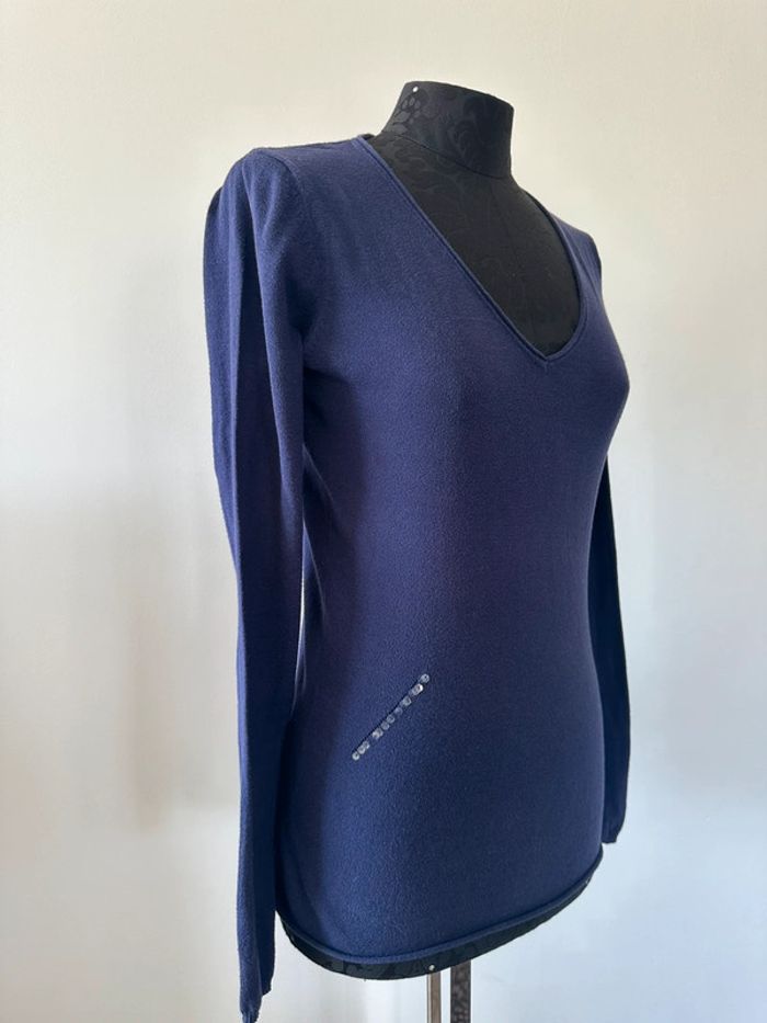 Pull léger bleu marine - photo numéro 2