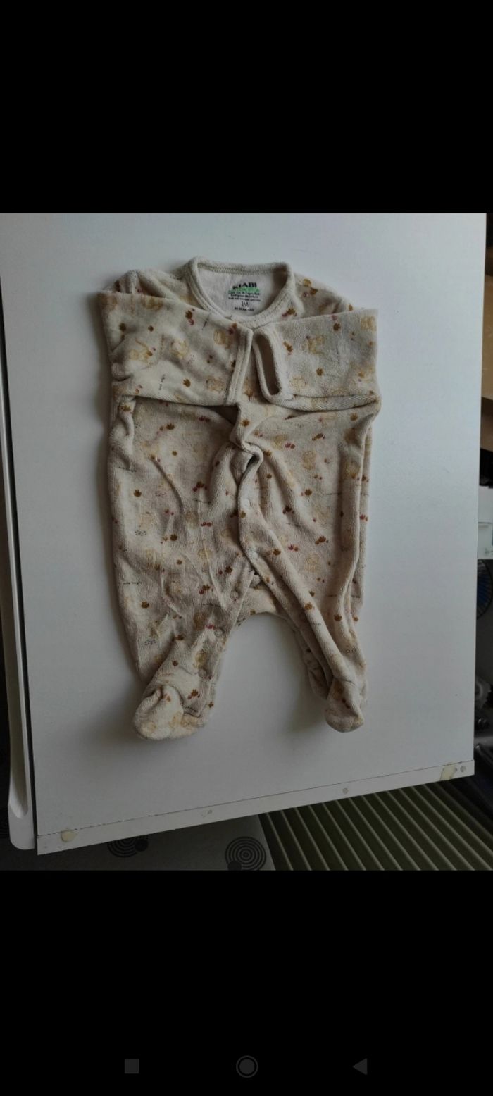 Pyjama velours Kiabi 1 mois