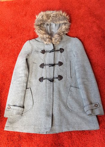 Manteau à capuche gris