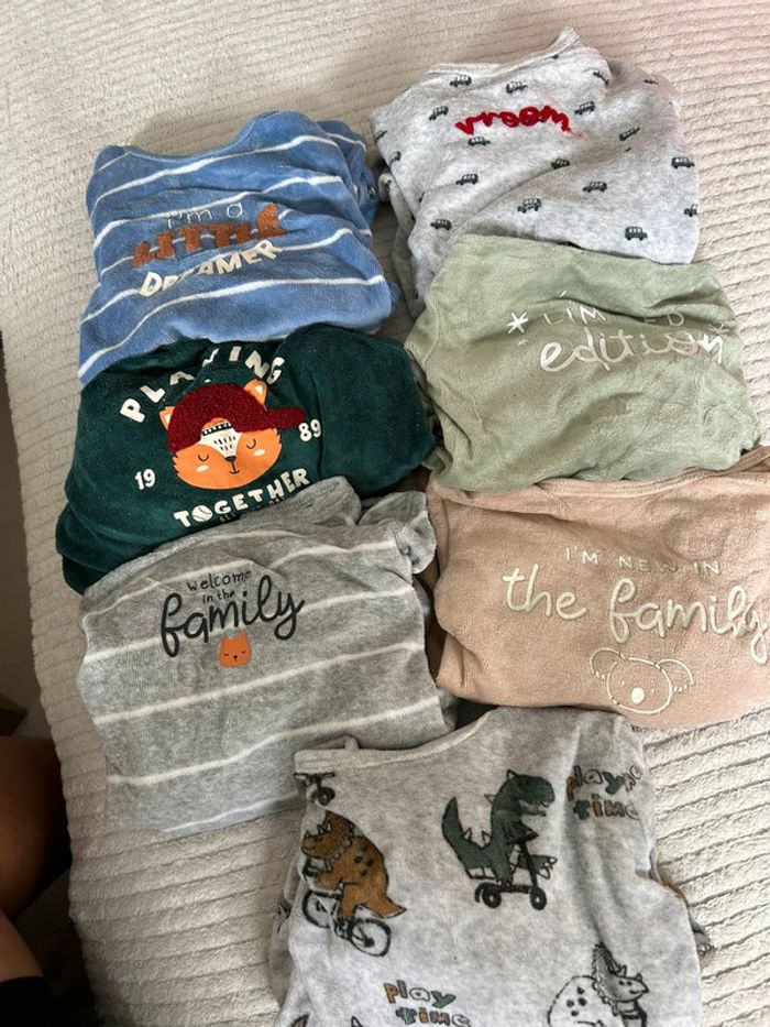 Lot de 7 pyjamas velours - photo numéro 2