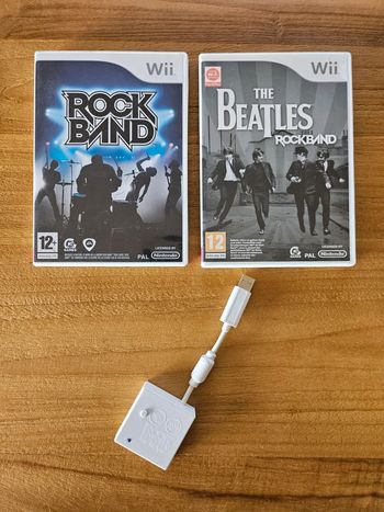 Nintendo Wii # 2 jeux Rockband + Adaptateur pour WiFi #