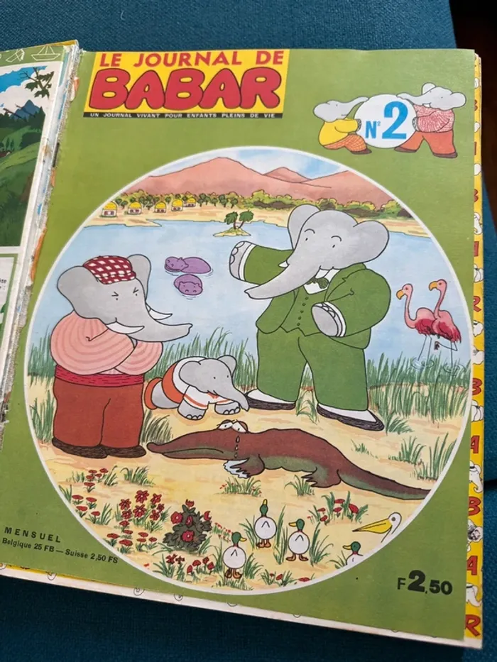 Recueil livre album ancien vintage Le Journal de Babar N1 numéro 1 bleu magazine - photo numéro 10