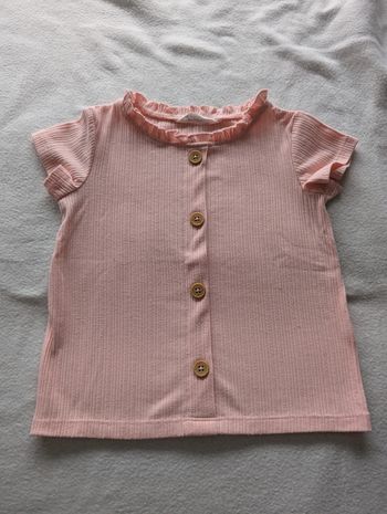T-Shirt MC côtelé rose pâle - 98 - C&A