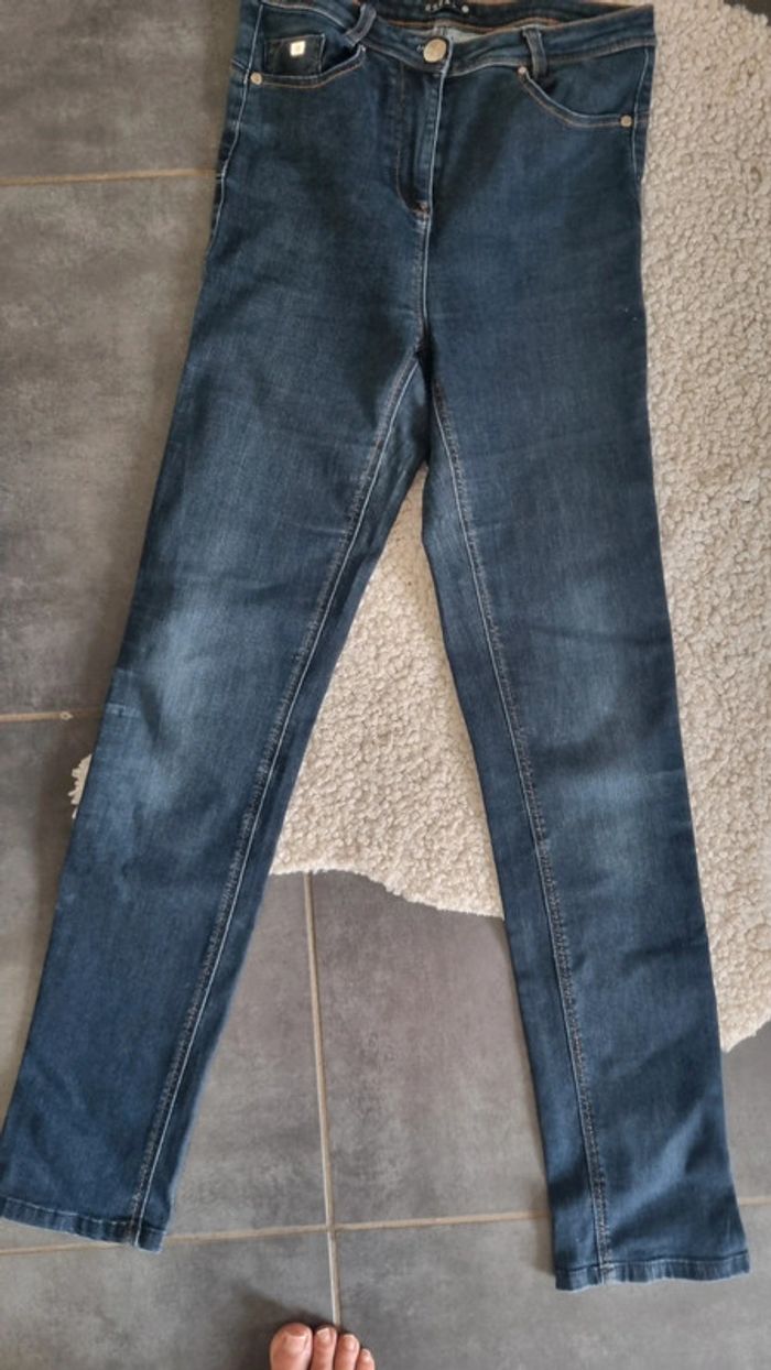 Jean femme Breal t38 M bleu marine - photo numéro 3