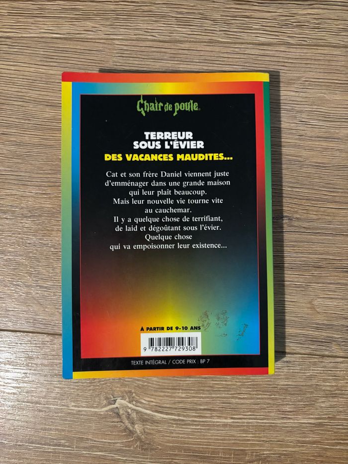 Livre Terreur sous l’évier Chair de Poule - photo numéro 2