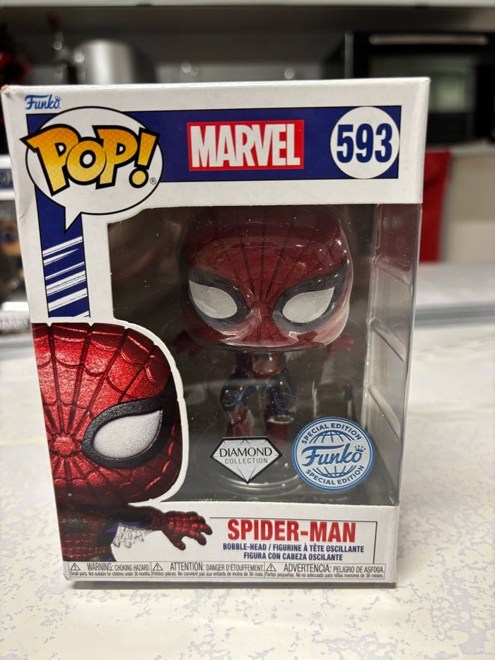 Funko Pop Spider-Man 593 – Diamond Collection – Special Edition – Neuf