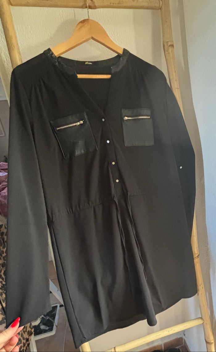 Robe manche longue noir - photo numéro 2