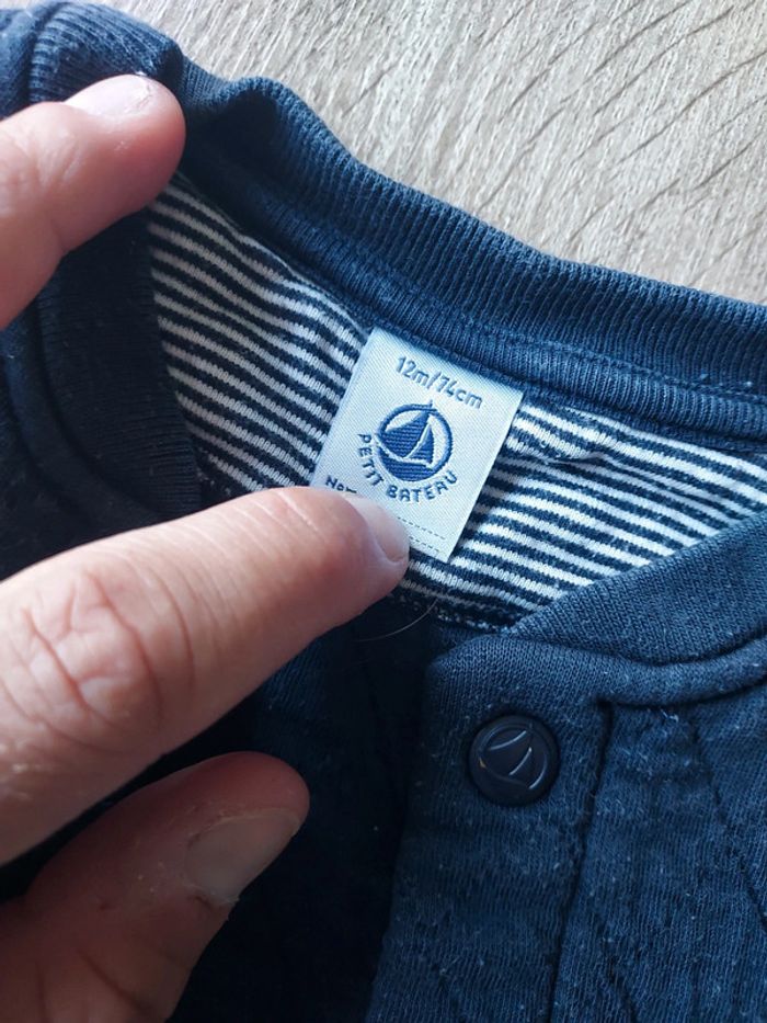 Gilet bleu petit bateau - photo numéro 2
