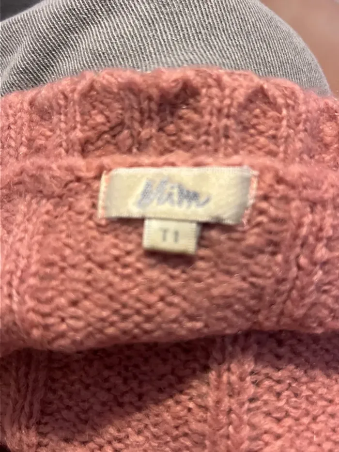 Superbe pull chic en laine épaules dénudées en laine - taille 1 (xs) - photo numéro 2