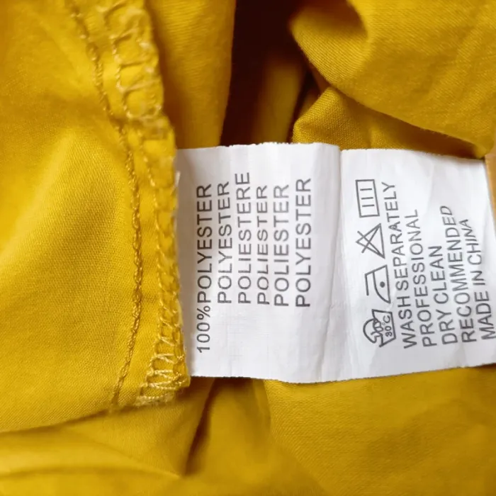 Robe chemise jaune moutarde Beauty Fashion col à strass ceinture T40 100 % polyester A1269 - photo numéro 13