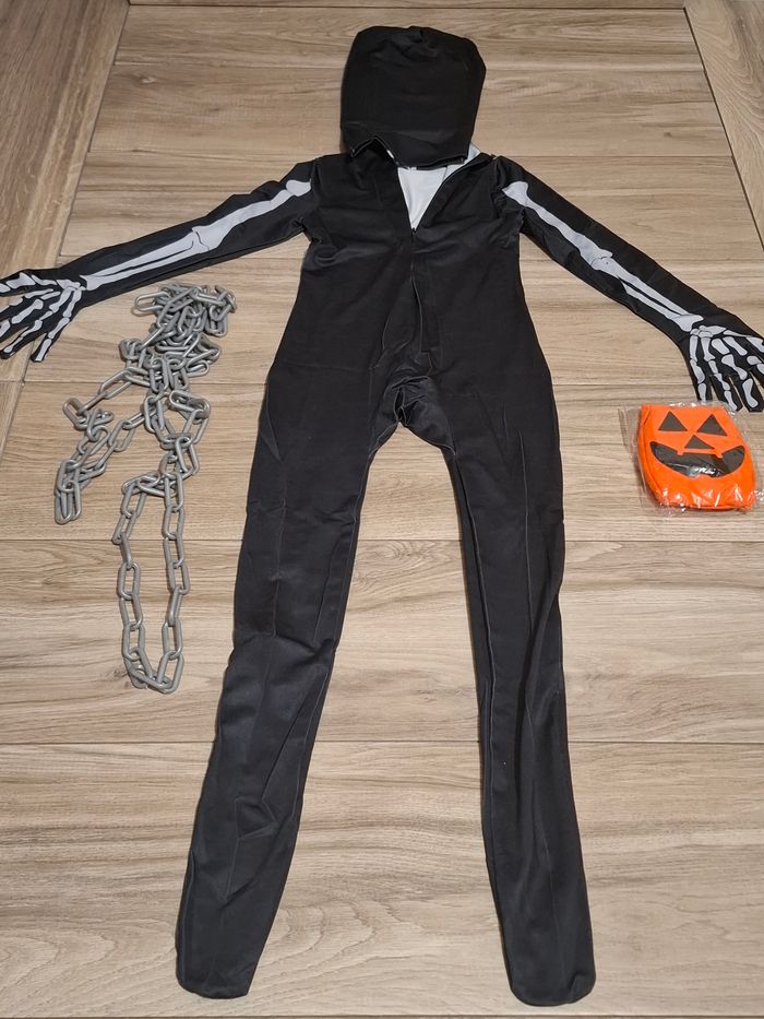 Costume Halloween Fête squelette combinaison enfants Mixte - photo numéro 2
