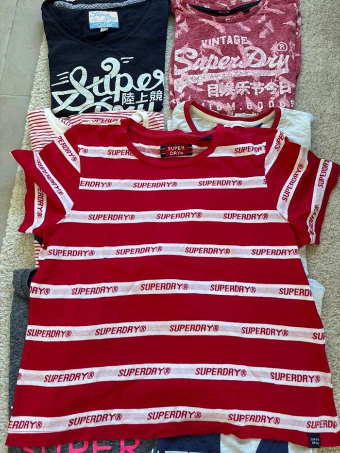 lot de 3 t shirt superdry taille 40 - taille L - photo numéro 2